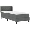 vidaXL Boxspringbett mit Matratze Dunkelgrau 200 x 80 cm Polyester