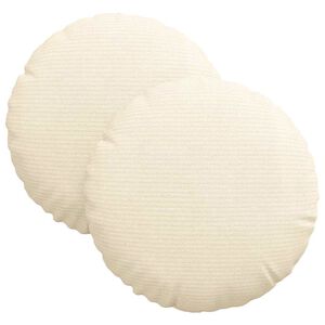 vidaXL Sitzkissen 2 pcs Creme &Oslash; 30 cm Cordstoff