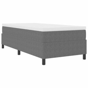 vidaXL Boxspringbett Hellgrau und Wei&szlig; 80 x 200 cm Cordstoff