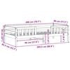 vidaXL Massivholzbett ohne Matratze 80x200 cm Kiefernholz
