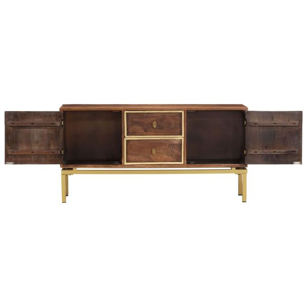 vidaXL Sideboard 120x29x60 cm Massivholz Mango