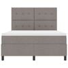 vidaXL Boxspringbett mit Matratze mit LED Taupe 140 x 200 cm Stoff