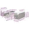 vidaXL Gartensofa-set mit Kissen mit Speicher 8 pcs Grau Poly-Rattan