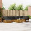 vidaXL Sofagarnituren 8 pcs Natur und Anthrazit Massivholz Akazie
