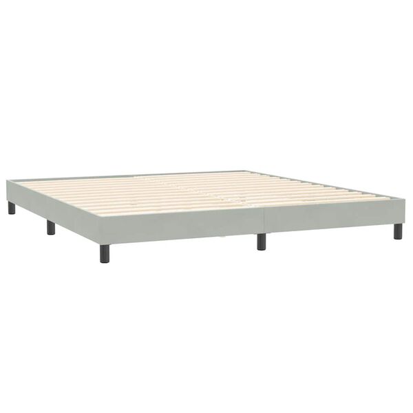 vidaXL Boxspringbett ohne Matratze Hellgrau 200x210 cm Samt