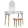 vidaXL Schminktisch-Set FAUSKE 3 pcs Wei&szlig; 100 x 50 x 143 cm