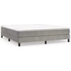 vidaXL Boxspringbettgestell Hellgrau 180x200 cm Samt