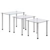 vidaXL Satztische 3-tlg. Transparent Hartglas