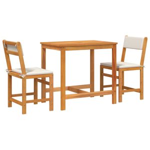 vidaXL 3-tlg. Balkonm&ouml;bel-Set mit Kissen Massivholz Akazie