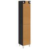 vidaXL Highboard Schwarz Eichen-Optik 69,5 x 34 x 180 cm Holzwerkstoff