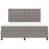 vidaXL Boxspringbett mit LED-Lichtleisten Taupe 180 x 200 cm Stoff