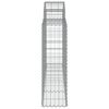 vidaXL Gabionen mit Hochbogen 18Stk. 200x30x100/120cm Verzinktes Eisen