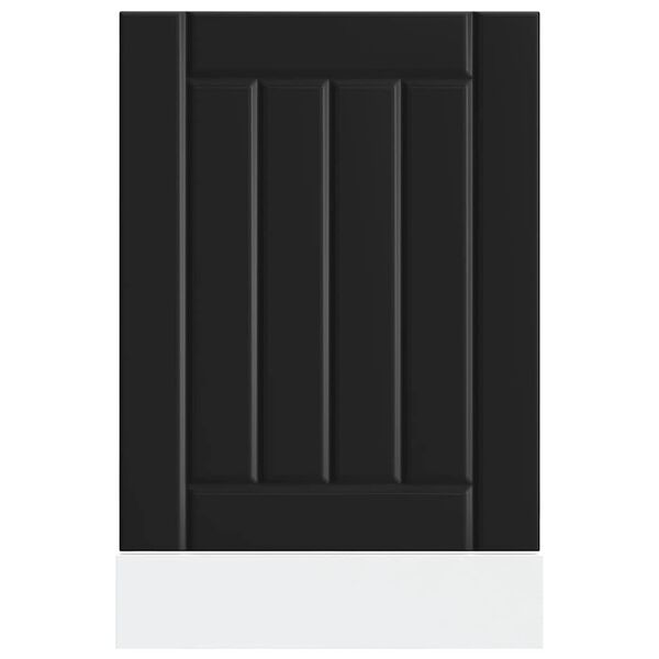 vidaXL Geschirrspülerblende Lucca Schwarz Holzwerkstoff