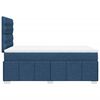 vidaXL Boxspringbett mit Matratze Blau 120x200 cm Stoff