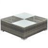 vidaXL 5-tlg. Garten-Lounge-Set mit Kissen Poly Rattan Grau