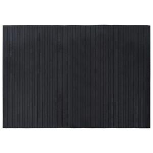 vidaXL Teppich Rechteckig Schwarz 70x100 cm Bambus