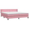 vidaXL Boxspringbett mit Matratze Rosa 200x220 cm Samt