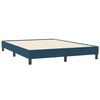 vidaXL Boxspringbett mit Matratze Dunkelblau 160x210 cm Samt