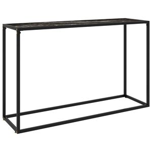 vidaXL Konsolentisch Schwarz 120x35x75 cm Hartglas