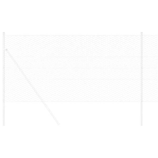 vidaXL Hexagonzaun Silber 0,8 x 10 m Verzinkter Stahl