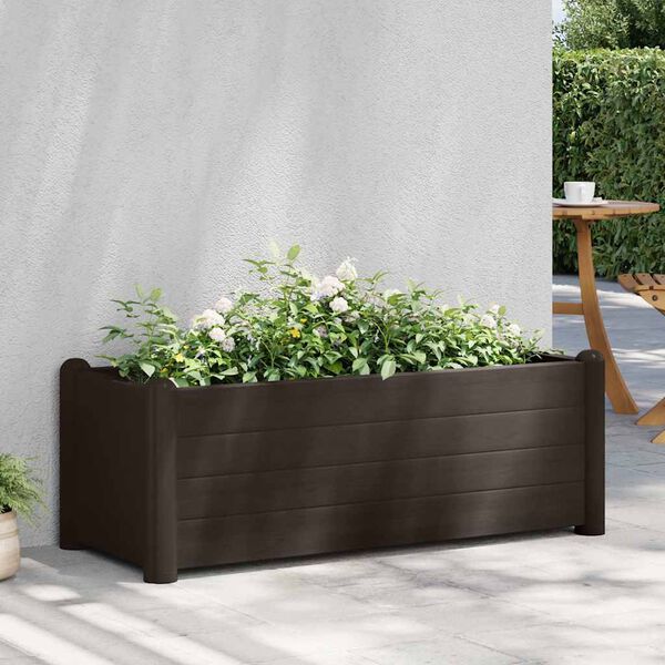 vidaXL Garten-Hochbeet PP Mokka 100x43x35 cm
