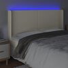 vidaXL LED Kopfteil Creme 183x16x118/128 cm Kunstleder