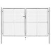 vidaXL Gartentor verzinkter Stahl 306x150 cm Silber