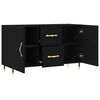 vidaXL Sideboard Schwarz 100x36x60 cm Holzwerkstoff