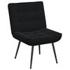 vidaXL Relaxsessel mit Hocker Schwarz Samt