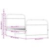 vidaXL Bettgestell ohne Matratze 100x200 cm R&auml;uchereiche Holzwerkstoff