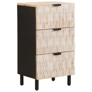 vidaXL Sideboard Wei&szlig;e gewaschene Oberfl&auml;che 40 x 33,5 x 75 cm