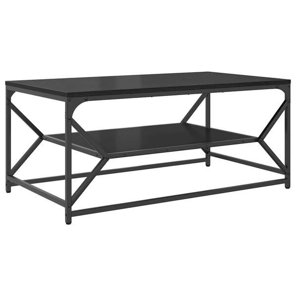 vidaXL Couchtisch Schwarz Eichen-Optik 90 x 50 x 40 cm