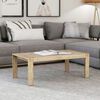 vidaXL Couchtisch Massivholz Akazie Geb&uuml;rstet 110x60x40 cm