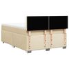 vidaXL Boxspringbett mit Matratze Creme 140x190 cm Stoff