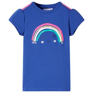 Kinder-T-Shirt Kobaltblau 116