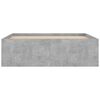 vidaXL Bettgestell Betongrau 120x190 cm