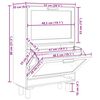 vidaXL Schuhschrank Wei&szlig; 52x25x80 cm Holzwerkstoff & Rattan Natur