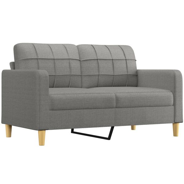 vidaXL 2-Sitzer-Sofa mit Kissen Dunkelgrau 140 cm Stoff