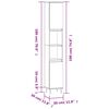 vidaXL Badschrank R&auml;uchereiche 30x30x190 cm Holzwerkstoff