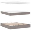 vidaXL Ottoman-Bett mit Matratzen & LEDs Taupe 200x200 cm Stoff