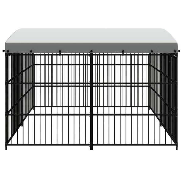 vidaXL Outdoor-Hundezwinger mit &Uuml;berdachung 300x300x210 cm