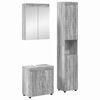 vidaXL Badezimmerm&ouml;bel-Set TULUM 3 Stk. Sonoma-Grau 60 x 34 x 63 cm