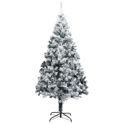 vidaXL Künstlicher Weihnachtsbaum LEDs & Kugeln Beschneit Grün 300 cm