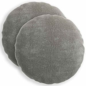 vidaXL Kissenbezug 2 stk. HEERLEN Dunkelgrau &Oslash; 40 cm Chenille-Stoff