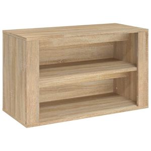 vidaXL Schuhregal Sonoma-Eiche 75x35x45 cm Holzwerkstoff
