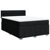 vidaXL Boxspringbett mit Matratze Schwarz 140x190 cm Stoff
