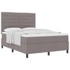 vidaXL Boxspringbett mit Matratze Taupe 140 x 190 cm Stoff