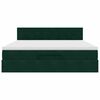 vidaXL Ottoman-Bett mit Matratze Dunkelgr&uuml;n 180x200 cm Samt