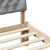 vidaXL Bettgestell Braun und hellgrau 160 x 200 cm Massivholz Kiefer