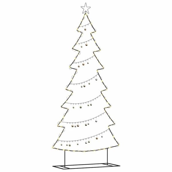vidaXL Metall Weihnachtsbaum mit Ständer Schwarz 210 cm Stahl
